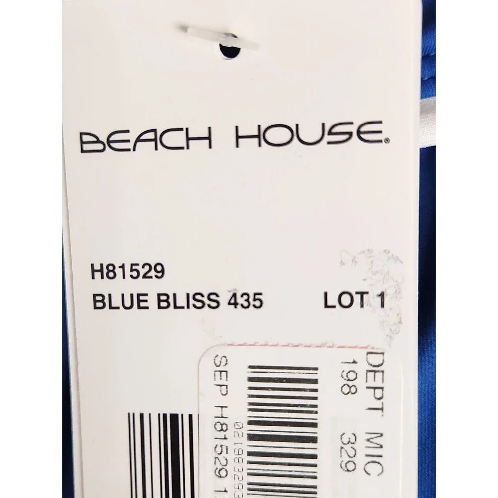 Beach House Women's‎ Blue Polka Dot Sport Tully Tankini Swim Top Size 12 NWT